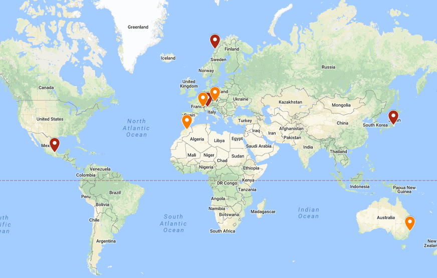 MC study abroad map locations
