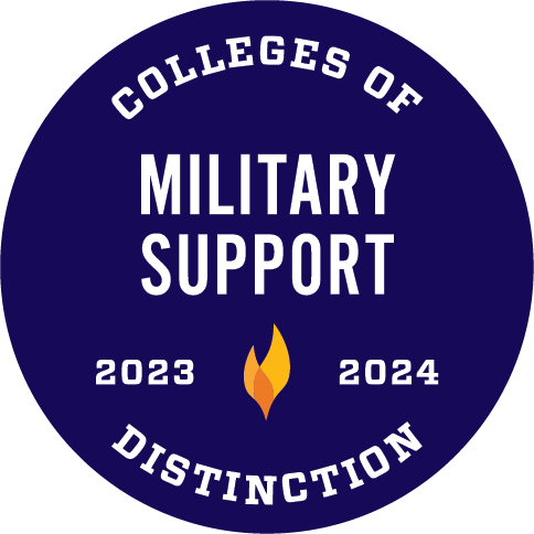 2023 - 2024 Colleges of Distinction Military Support Badge