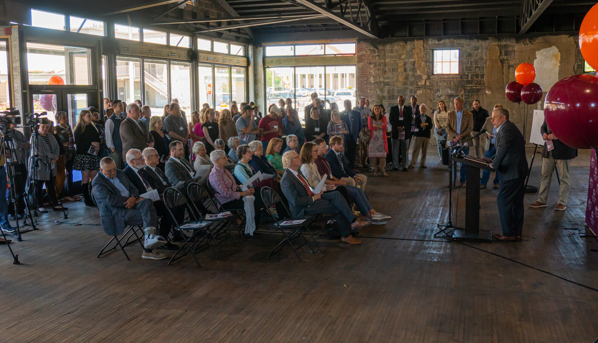 Photo of Downtown Center announcement press conference