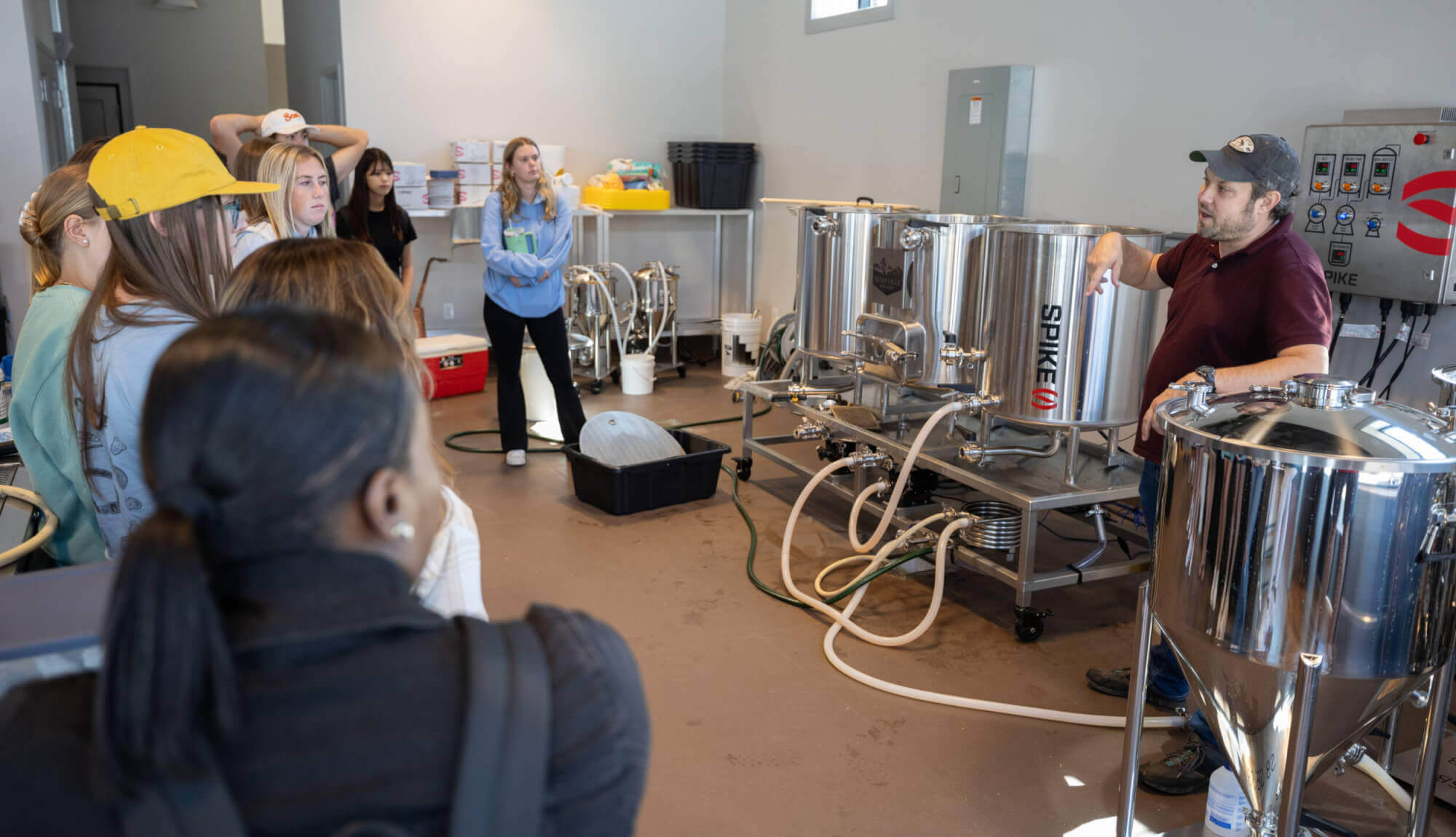 Photo of Dr. Nathan Duncan Fermentation class