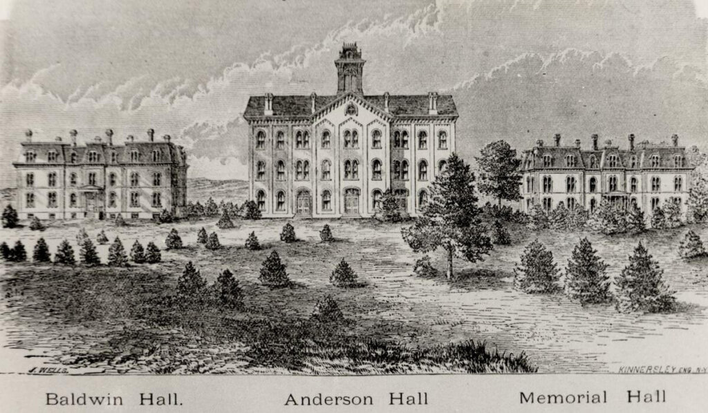 Engraving of the MC Campus from the 1800's