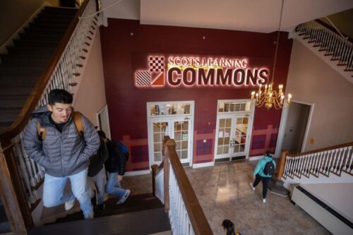 Photo of Scots Learning Commons entrance