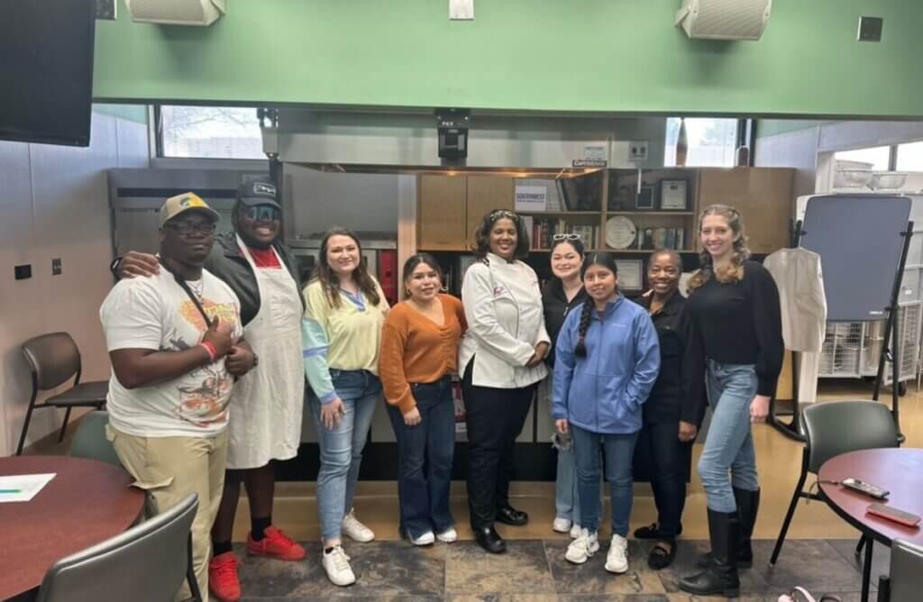 TRiO Student Support Services at a cooking class in Memphis