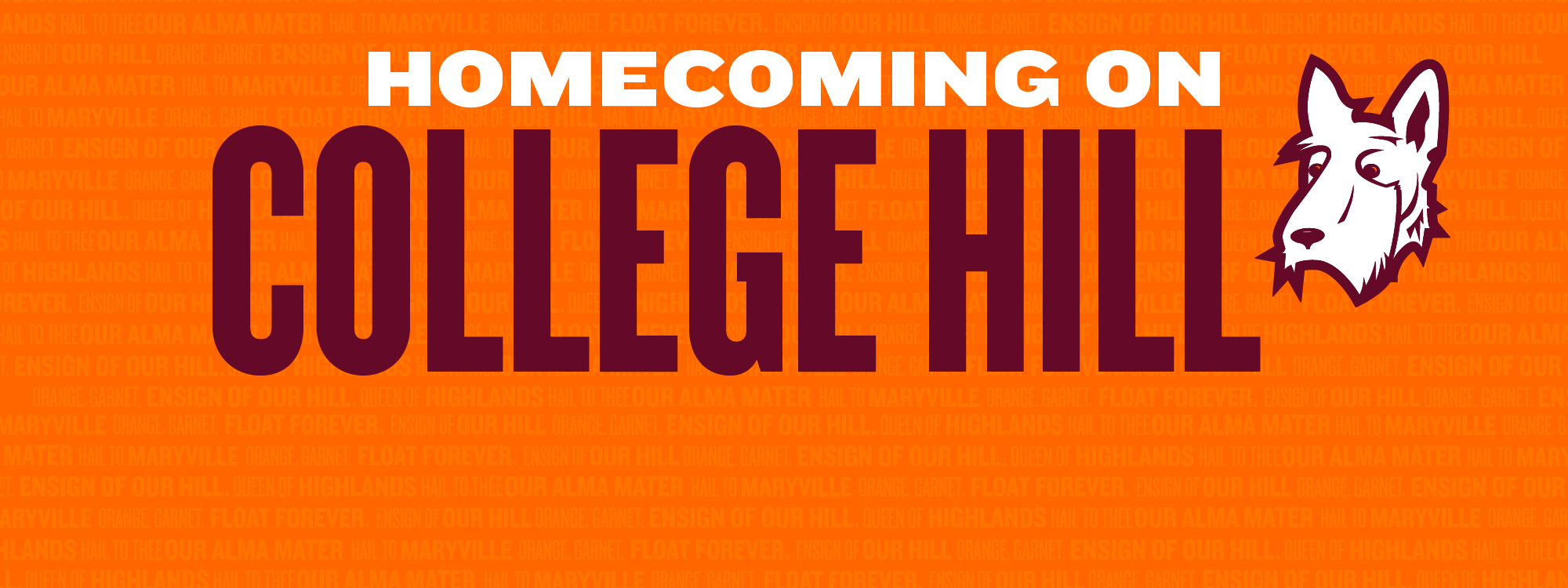 Homecoming on College Hill 2025 banner
