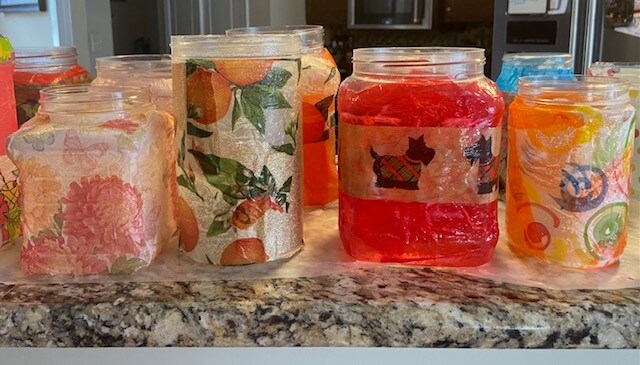 Photo decorated jars