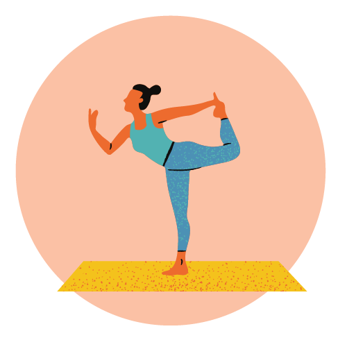 Illustration of a woman doing yoga