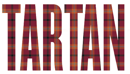 Stylized image of the word "Tartan"