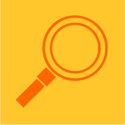 graphic icon of magnifying glass