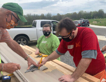 Photo of MC students assisting with Habitat build