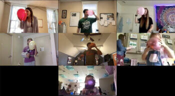 Screen shot of Jeremy Steeves' Zoom class