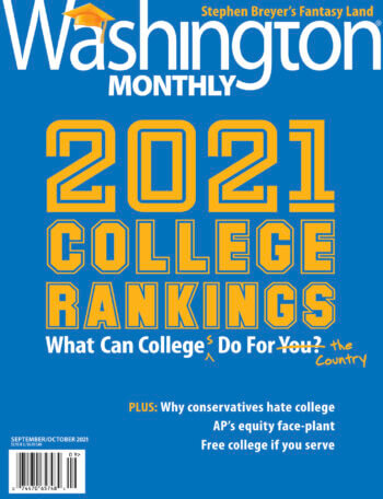Photo of Washington Monthly magazine cover