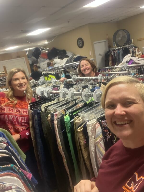 Photo of MC staff and faculty volunteering at Blount Habitat for Humanity ReStore