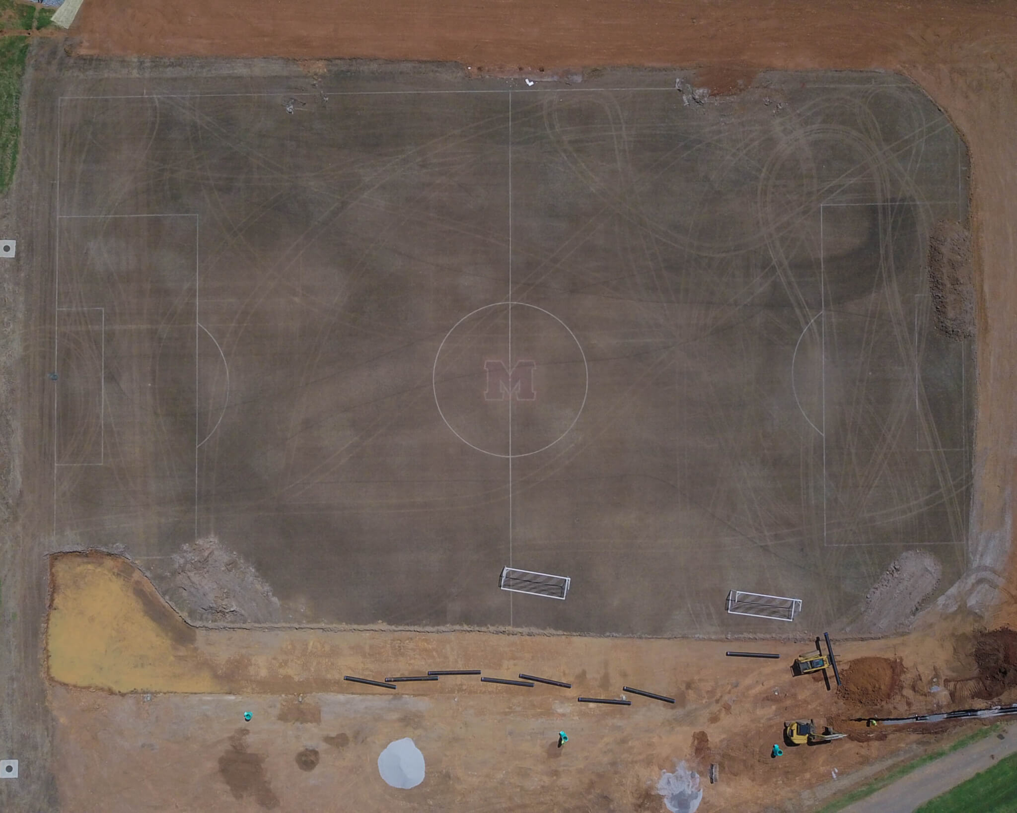 Aerial photo of soccer field