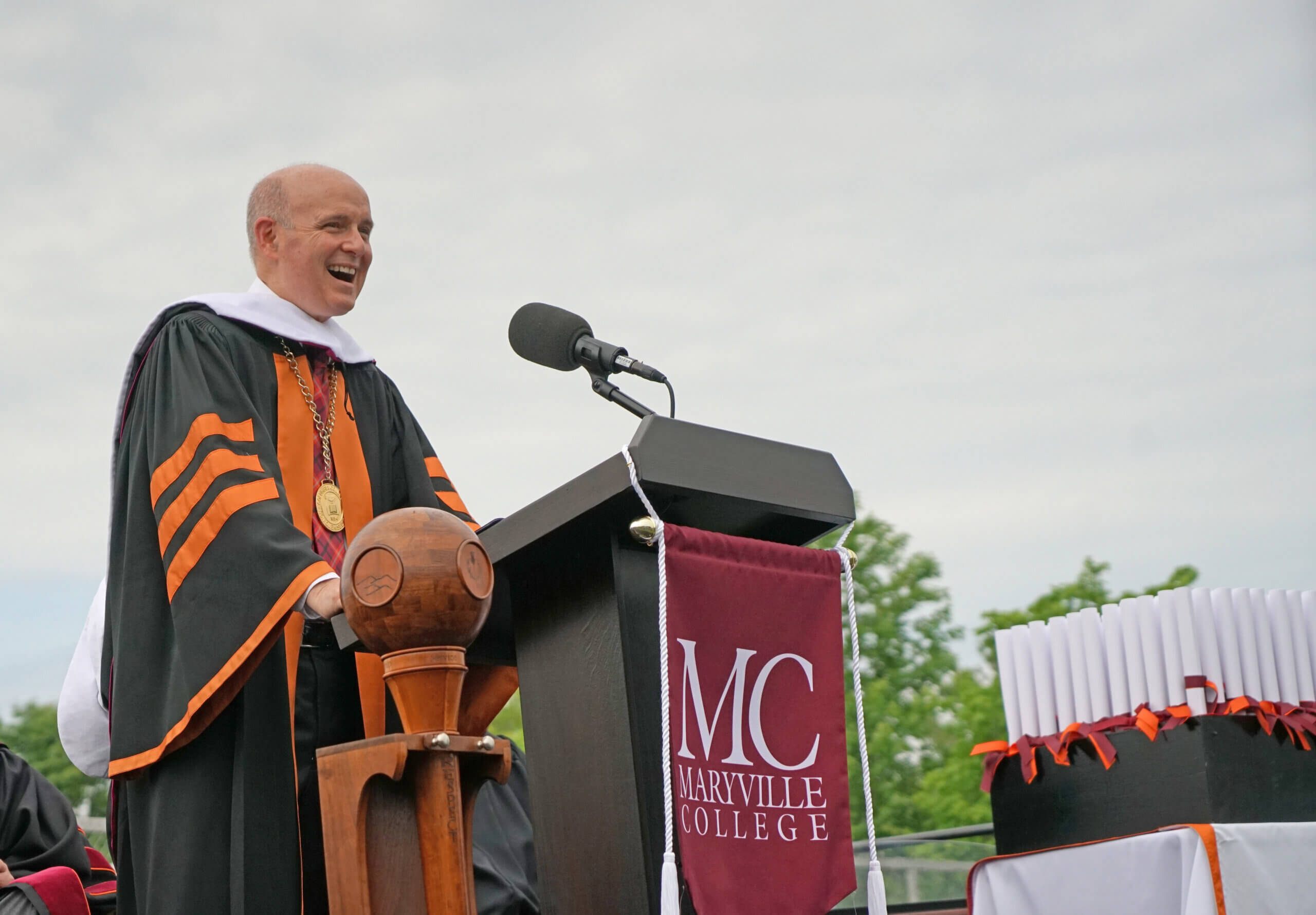 Dr. Tom Bogart at podium
