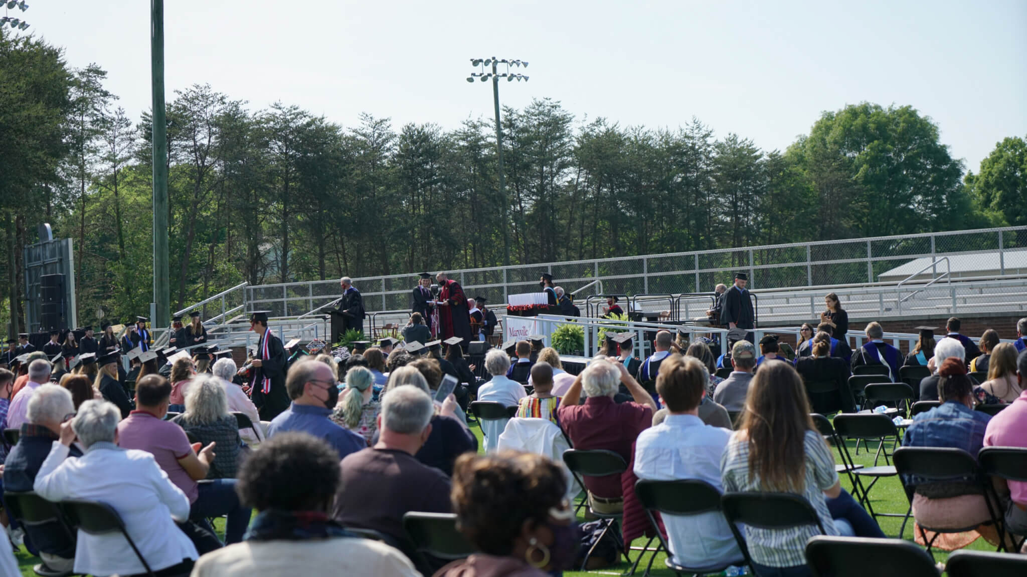 Photo of graduation crowd