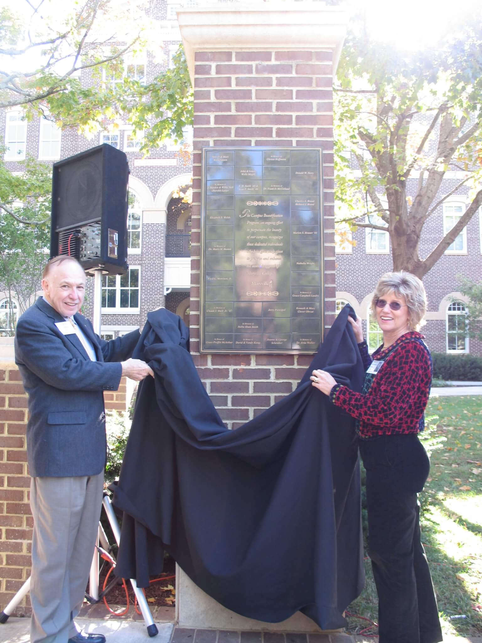 Board member Diane Humphreys-Barlow and President Gibson