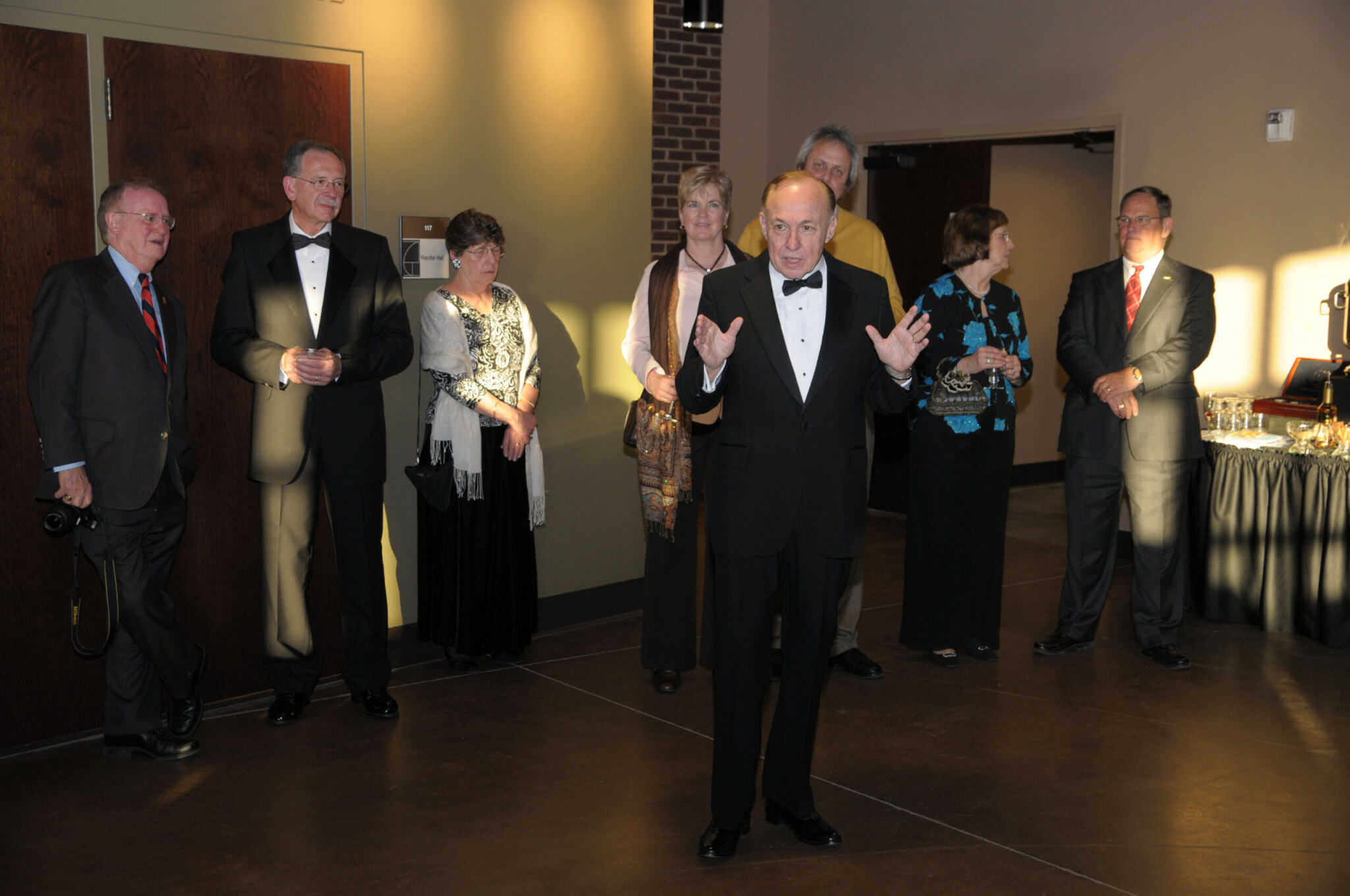 Dr. Gibson at the opening for the Clayton Center for the Arts