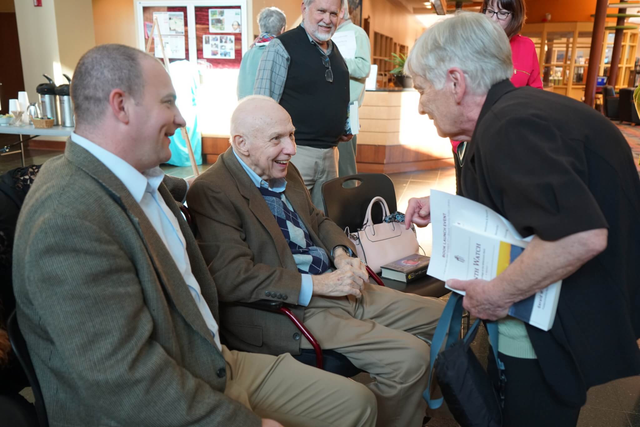 Gerald Gibson and son Paul at the Tenth Watch book launch