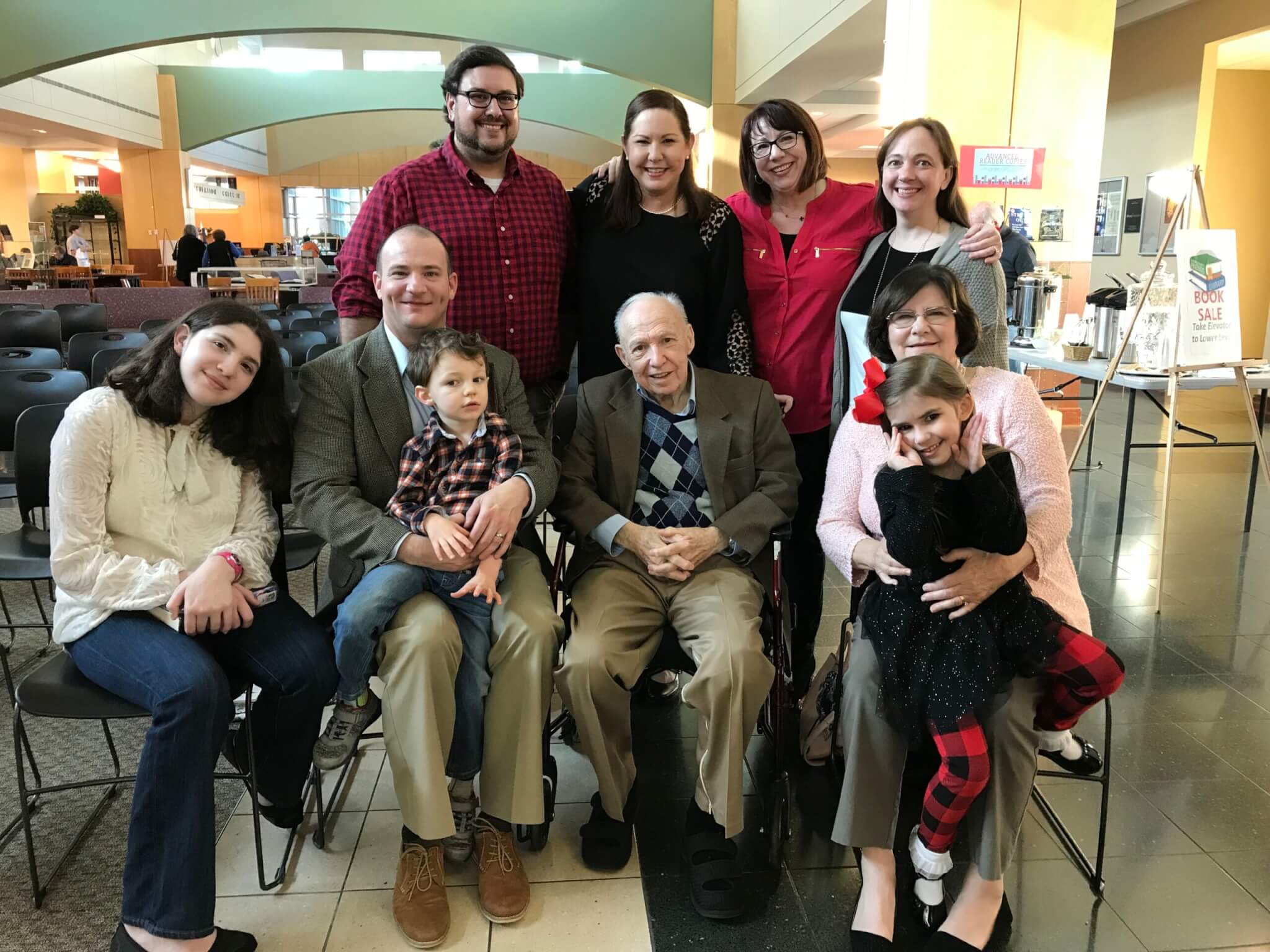 The Gibsons gathered for a family photo following the Tenth Watch book launch