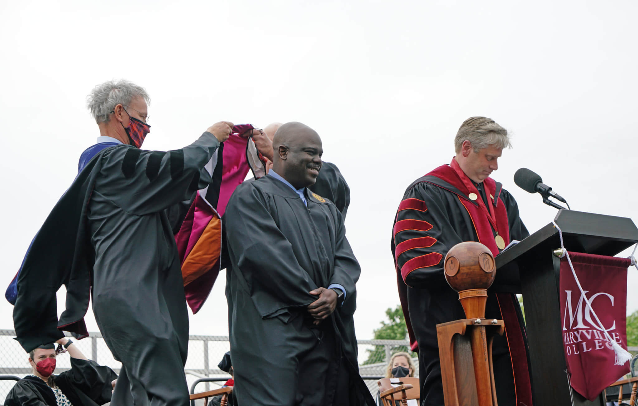 Photo of Cassius Cash receiving honorary degree