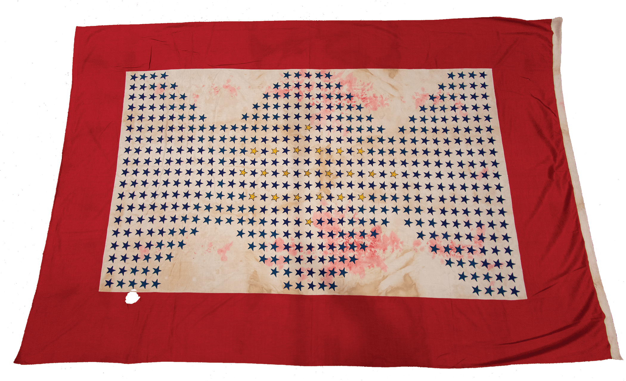 Photo of MC service flag with blue and gold stars