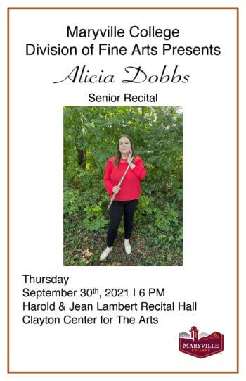 Poster for Alicia Dobbs Senior Recital