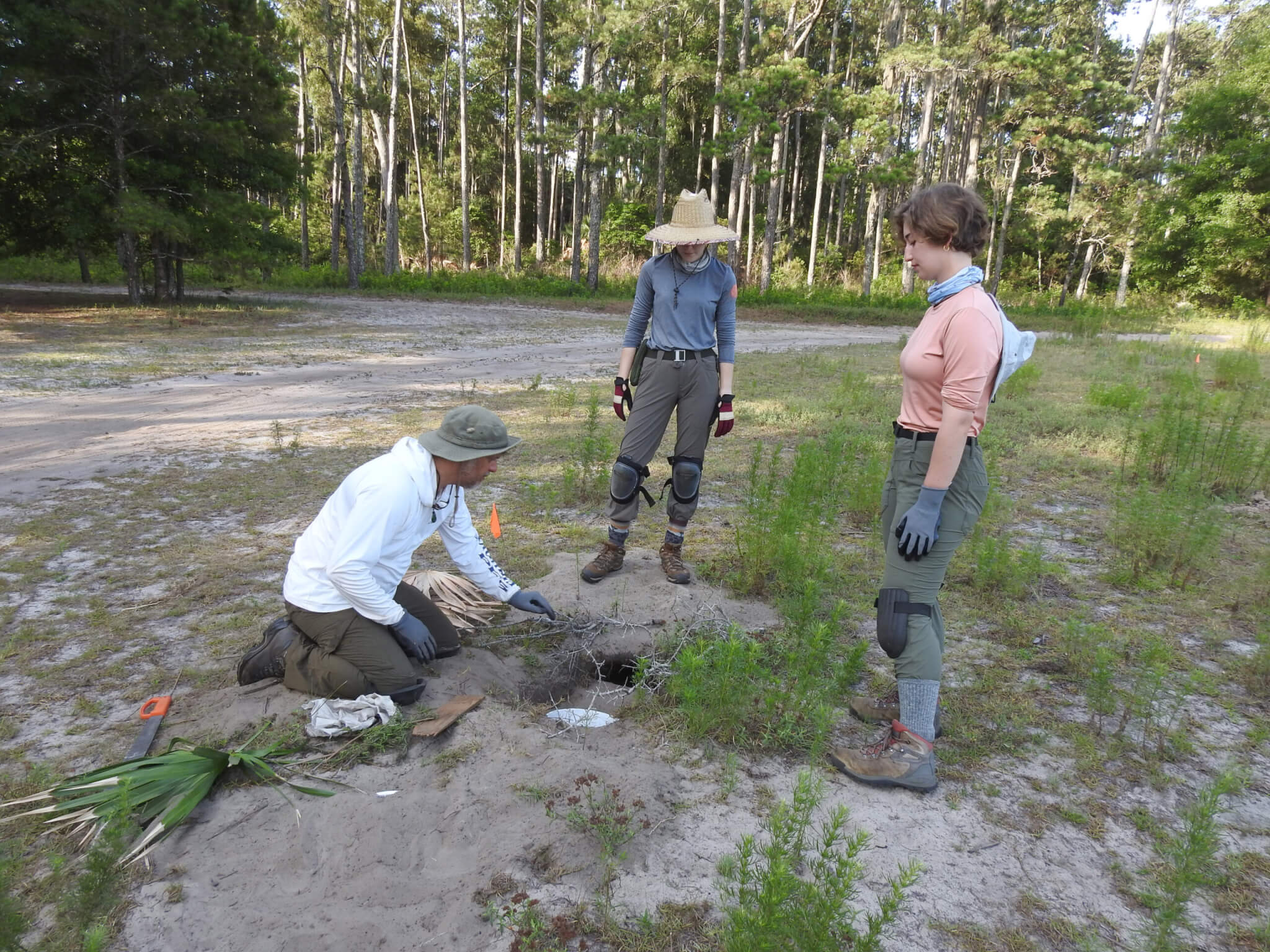 Photo of professor and students