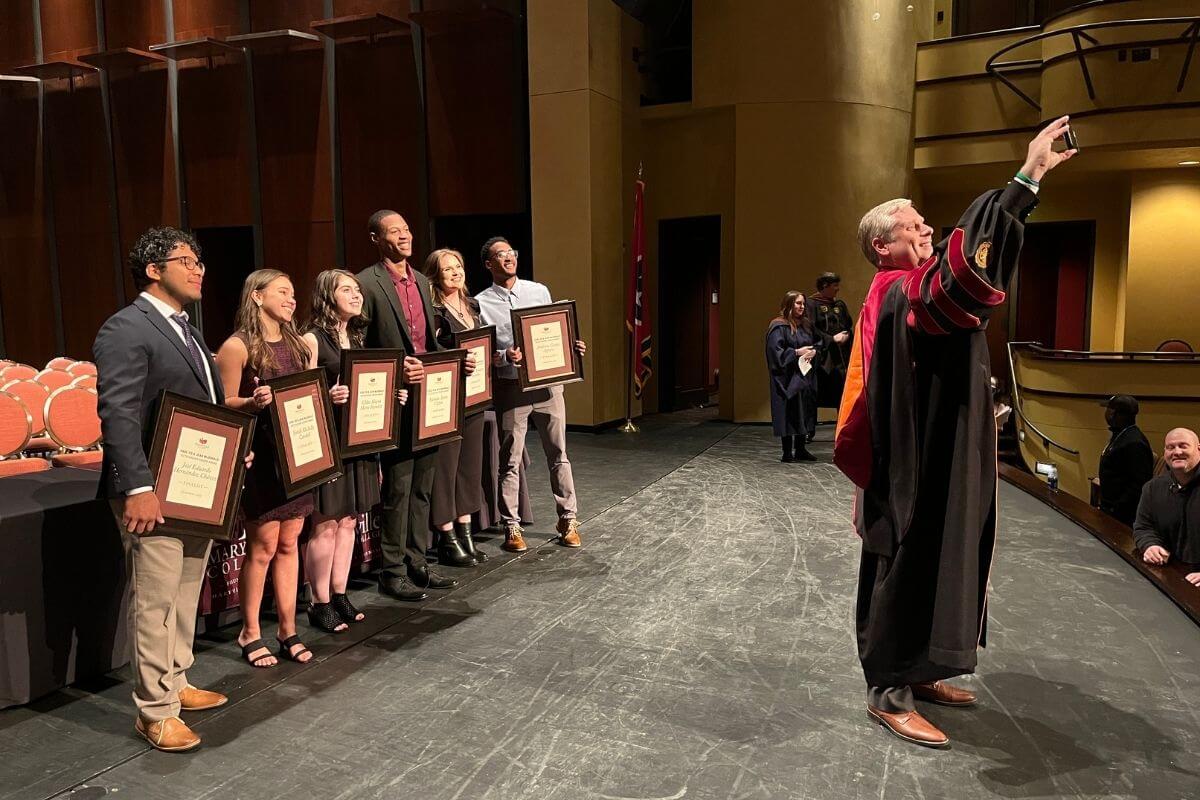 Photo of Dr. Coker and finalists