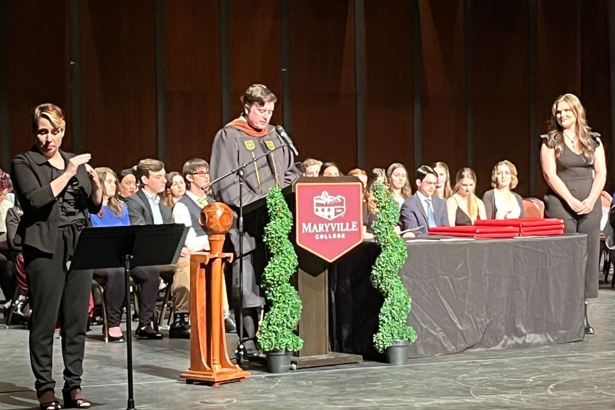 Photo of faculty member speaking