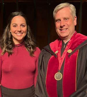 Photo of Nadia St. Thomas and Dr. Coker