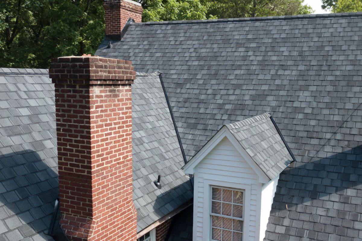 Photo of House in the Woods' new roof