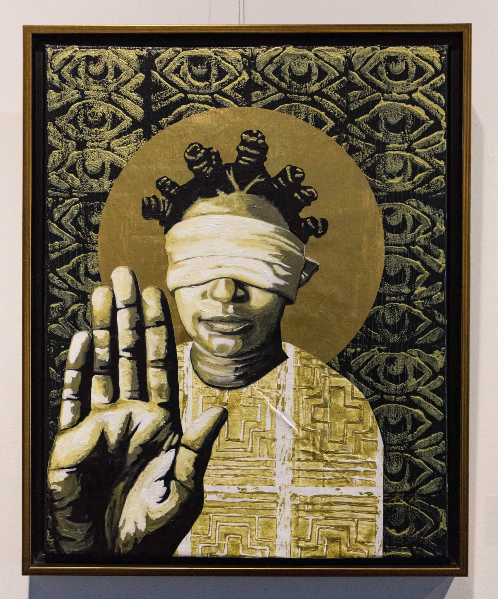 Photo of a mixed media art piece