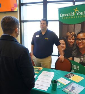 Photo of man at a nonprofit booth
