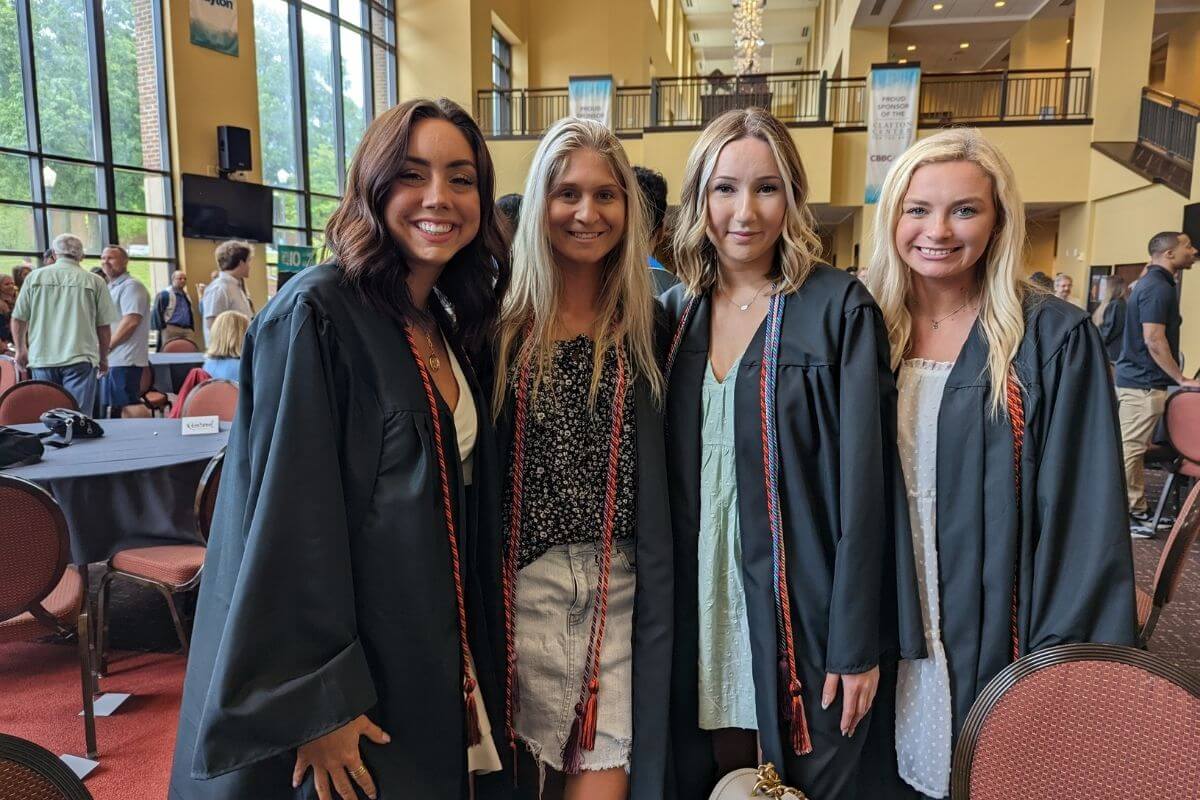 Photo of four students