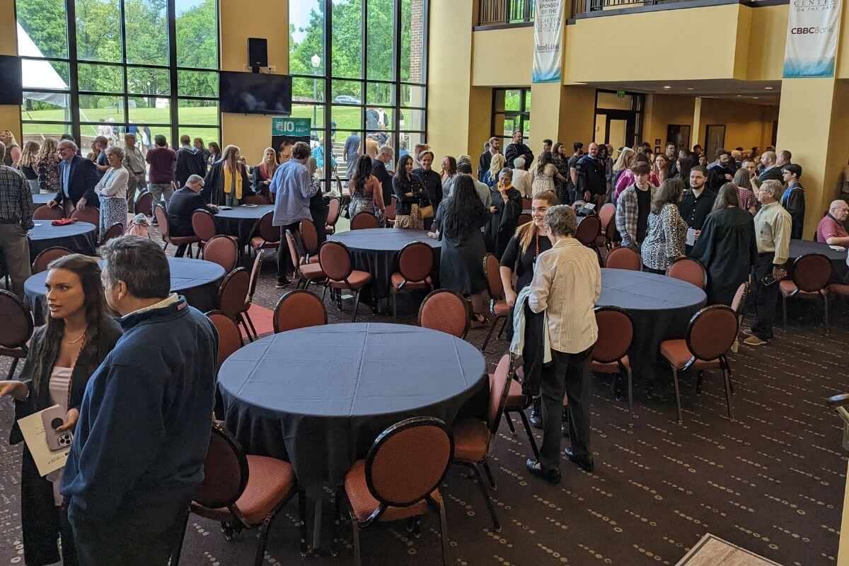 Photo of crowded foyer
