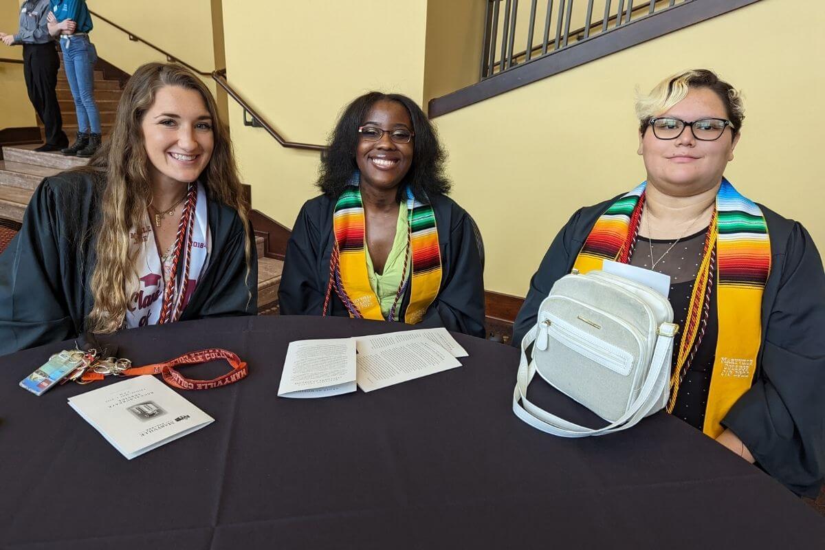Photo of three female students