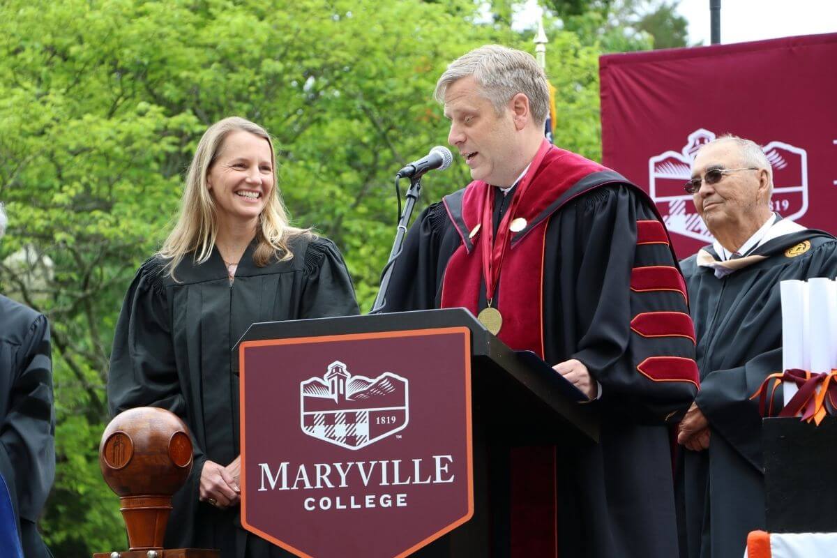 Photo of Mary Celeste Beall and Dr. Bryan Coker