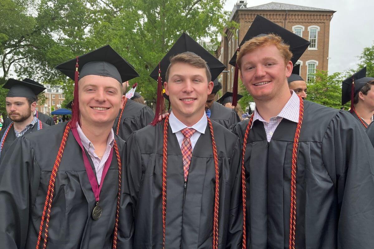 Photo of three MC students