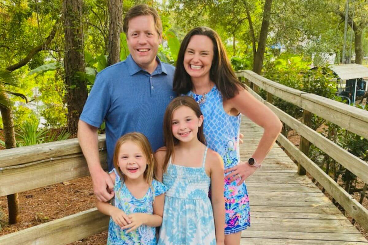 Photo of Dr. Regina White Benedict's brother, sister-in-law and their children.