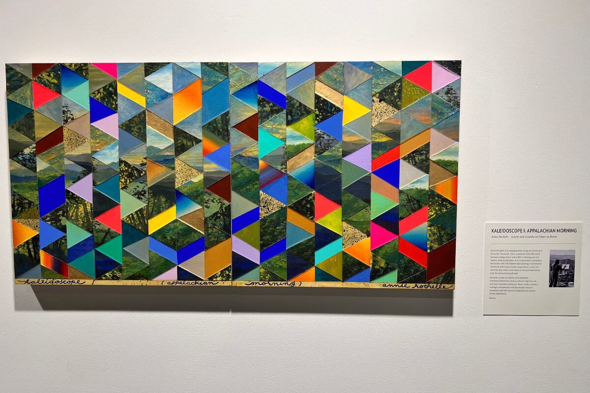 Photo of multimedia artwork by Annie Rochelle