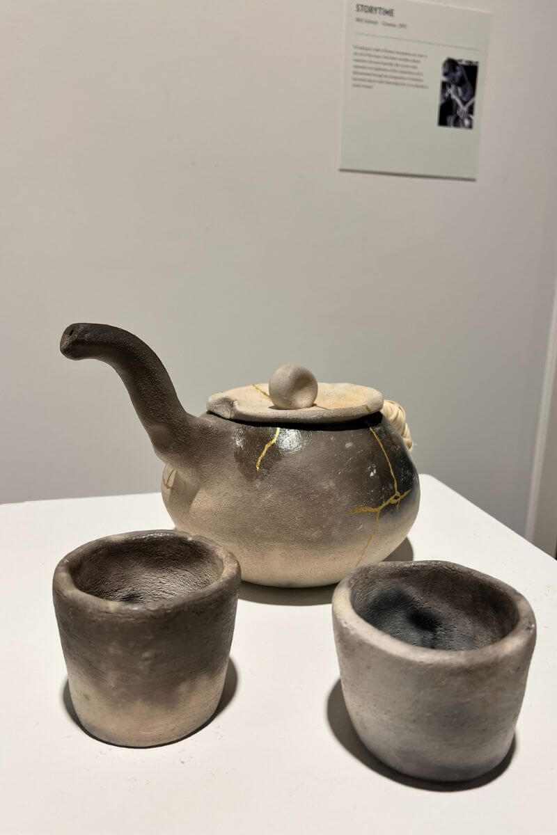 Photo of clay teapot and cups
