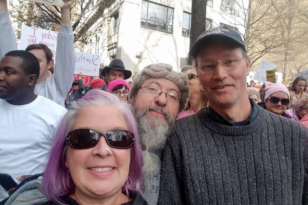 Rebecca Lucas at the Knoxville Women's March in Knoxville