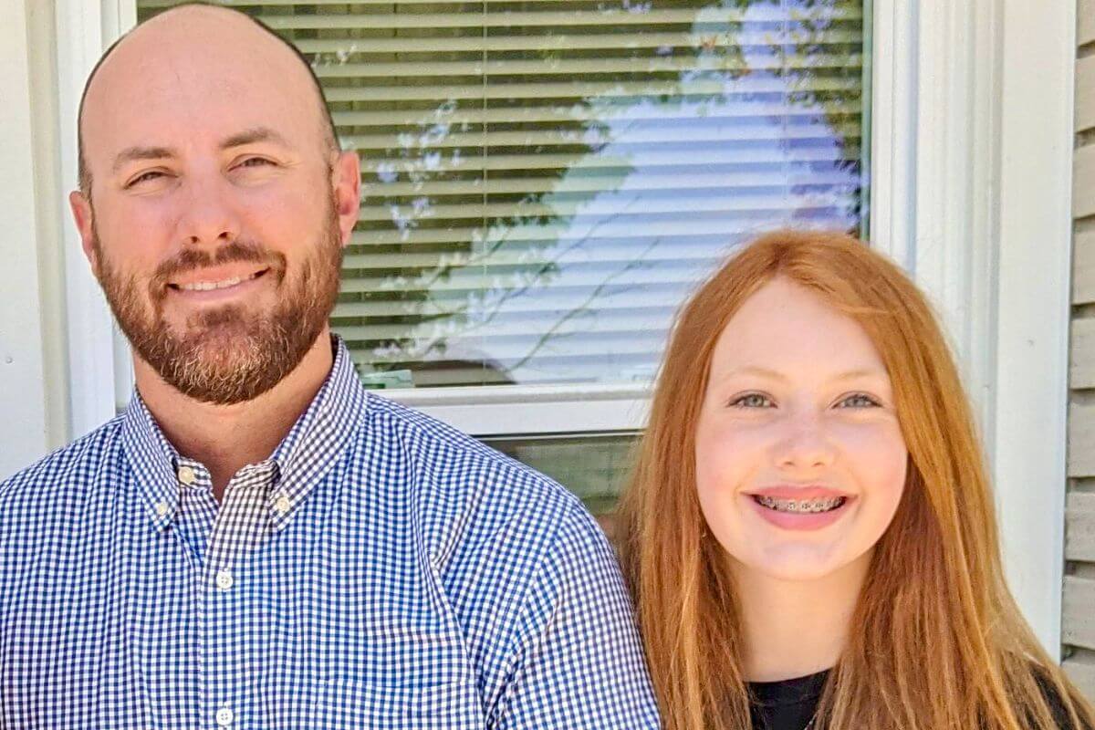 Photo of Kalli Wilson and her late father, Derek Wilson