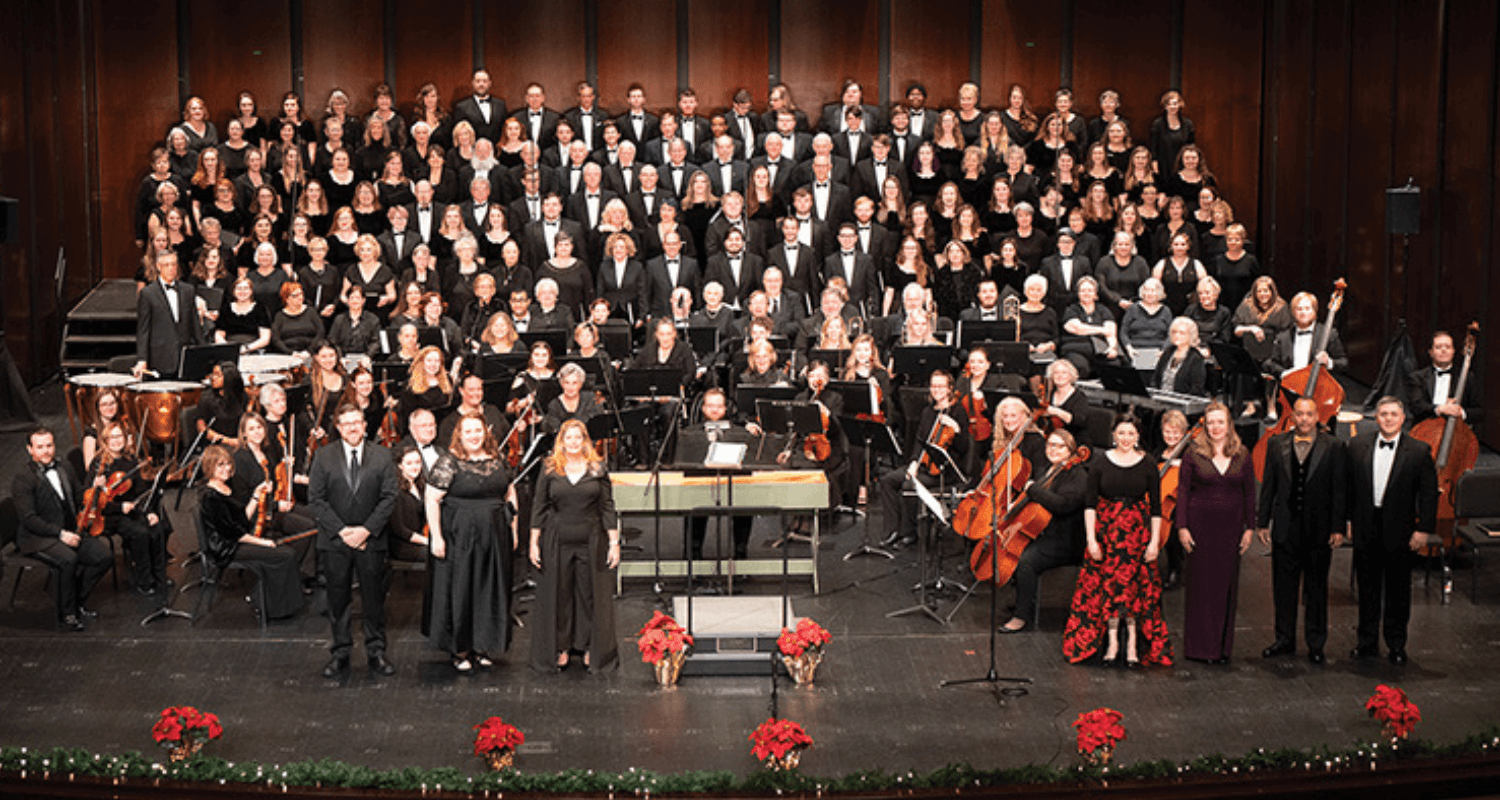 Photo of the assembled Bicentennial performers for the 2019 production of "Messiah"