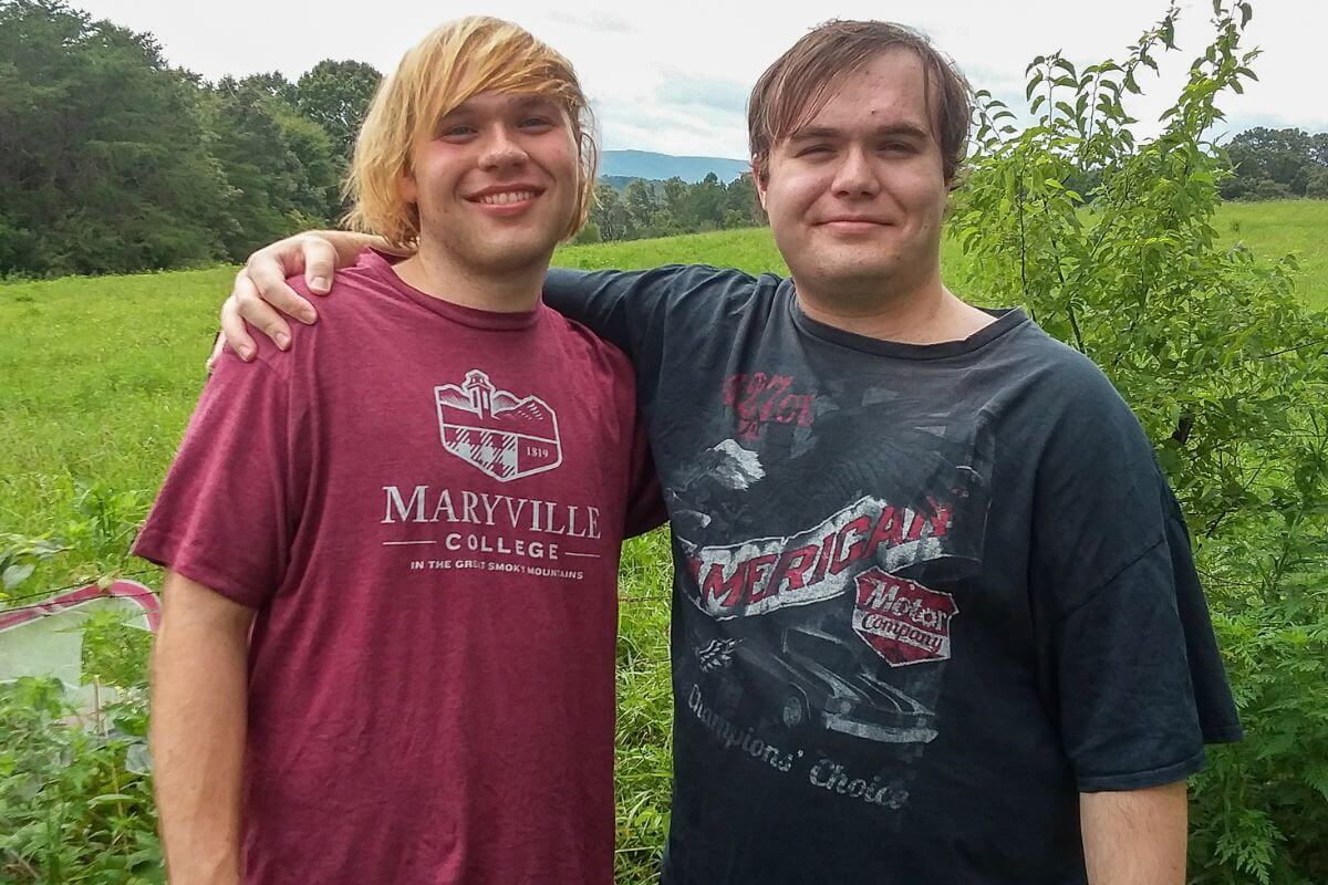 Photo of Ryan and Eric Breeden outside