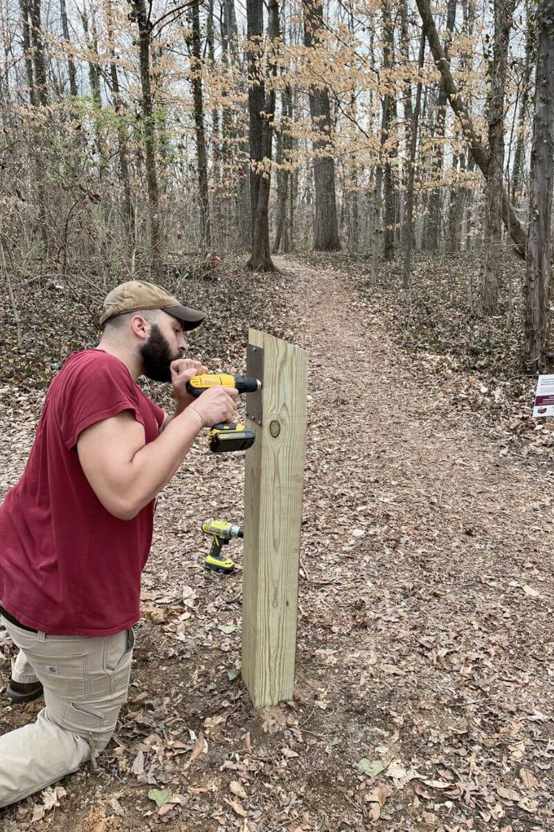 Photo of Trevor Gaines-Perry in the Maryville College Woods