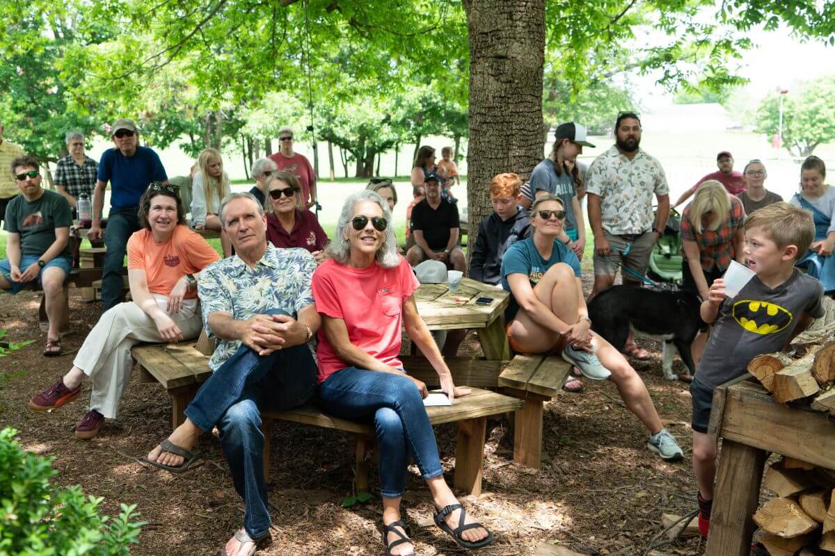 Photo of the crowd at Bruce Guillaume's May 13 surprise party