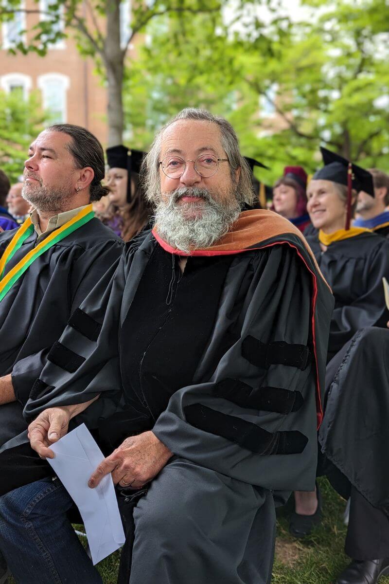 Photo of Dr. Carl Gombert at Maryville College's 2023 Commencement ceremony