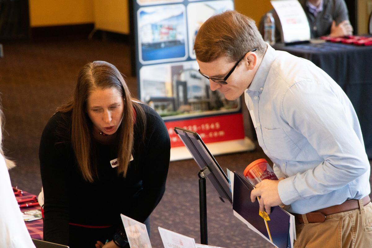 Photo of attendees at the 2023 Maryville College Career and Internship Fair