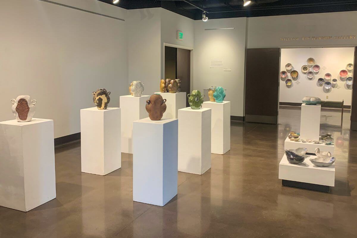 Photo of ceramic works by Barron Hall